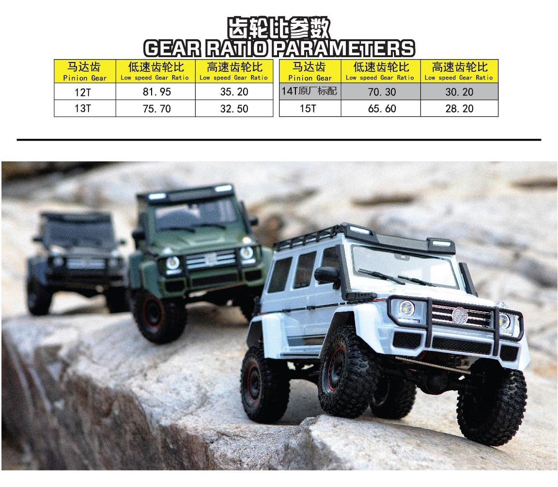 ホビーラジコン YIKONG YK4106PRO 1/10 BRABUS (TRAXXAS) YiKong 4106 YK4106 Pro 1/10 Rc Climbing Vehicle LCG Tank